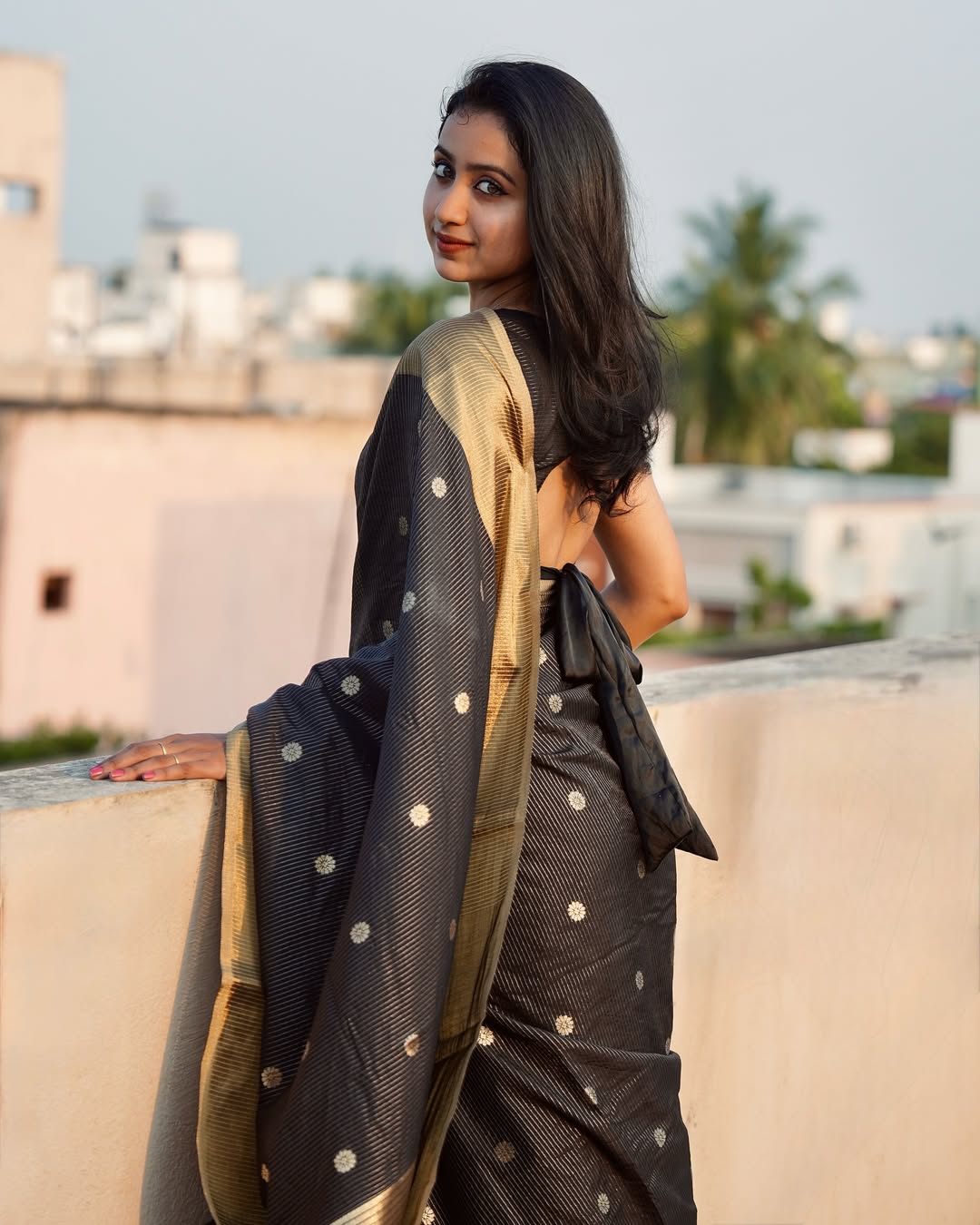 Mesmeric Black Color Banarasi Soft Silk Saree With Blouse Piece