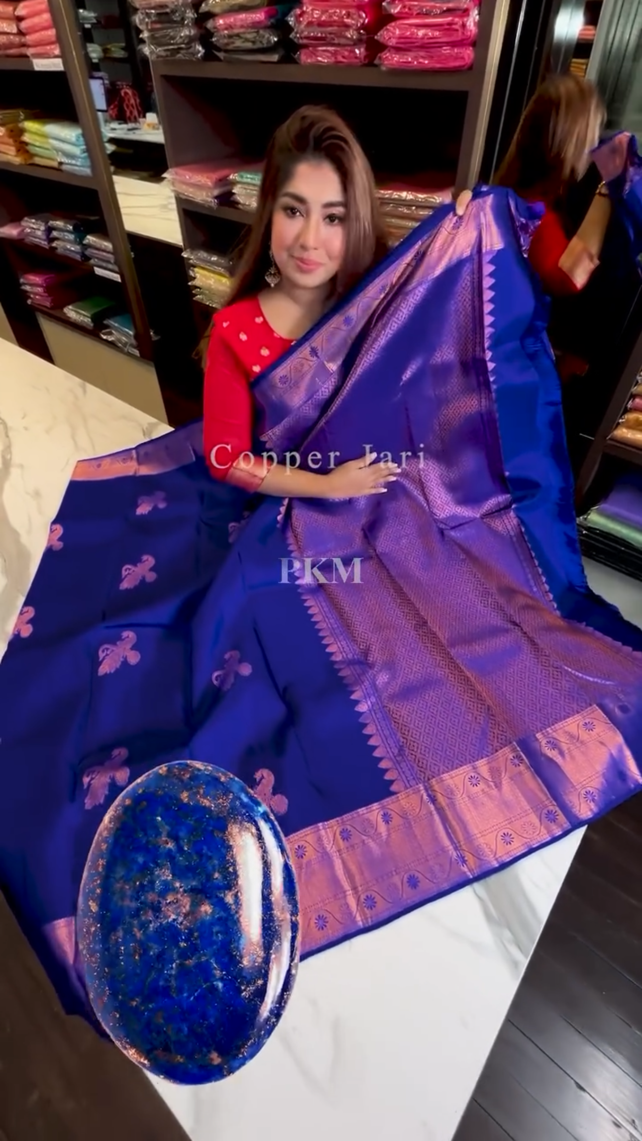Fantastic Royal Blue Soft Banarasi Silk Saree With Blouse Piece