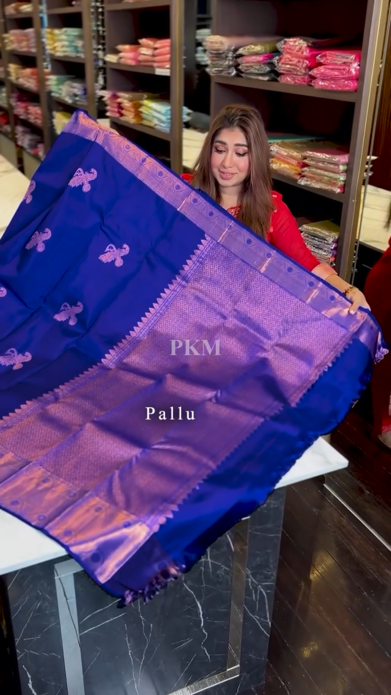 Fantastic Royal Blue Soft Banarasi Silk Saree With Blouse Piece