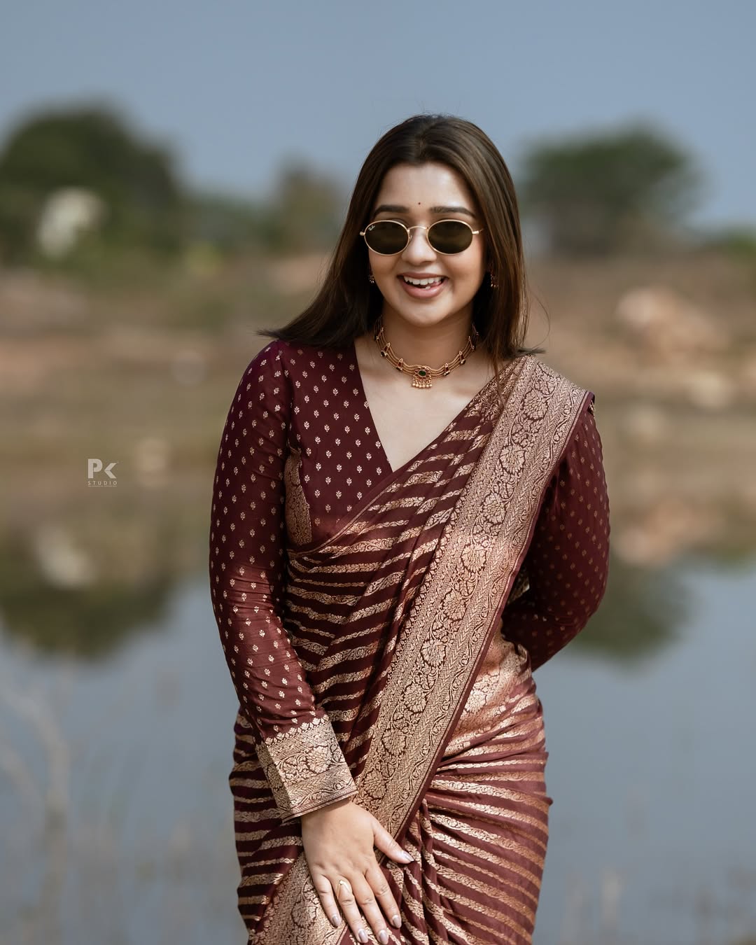 Adorable Maroon Soft Silk Saree With Blouse Piece