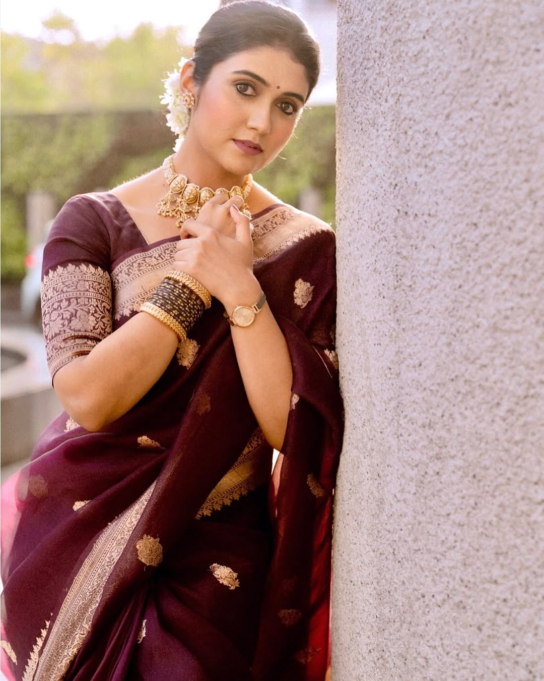 Surpassing Brown Banarasi Soft Silk Saree With Blouse Piece
