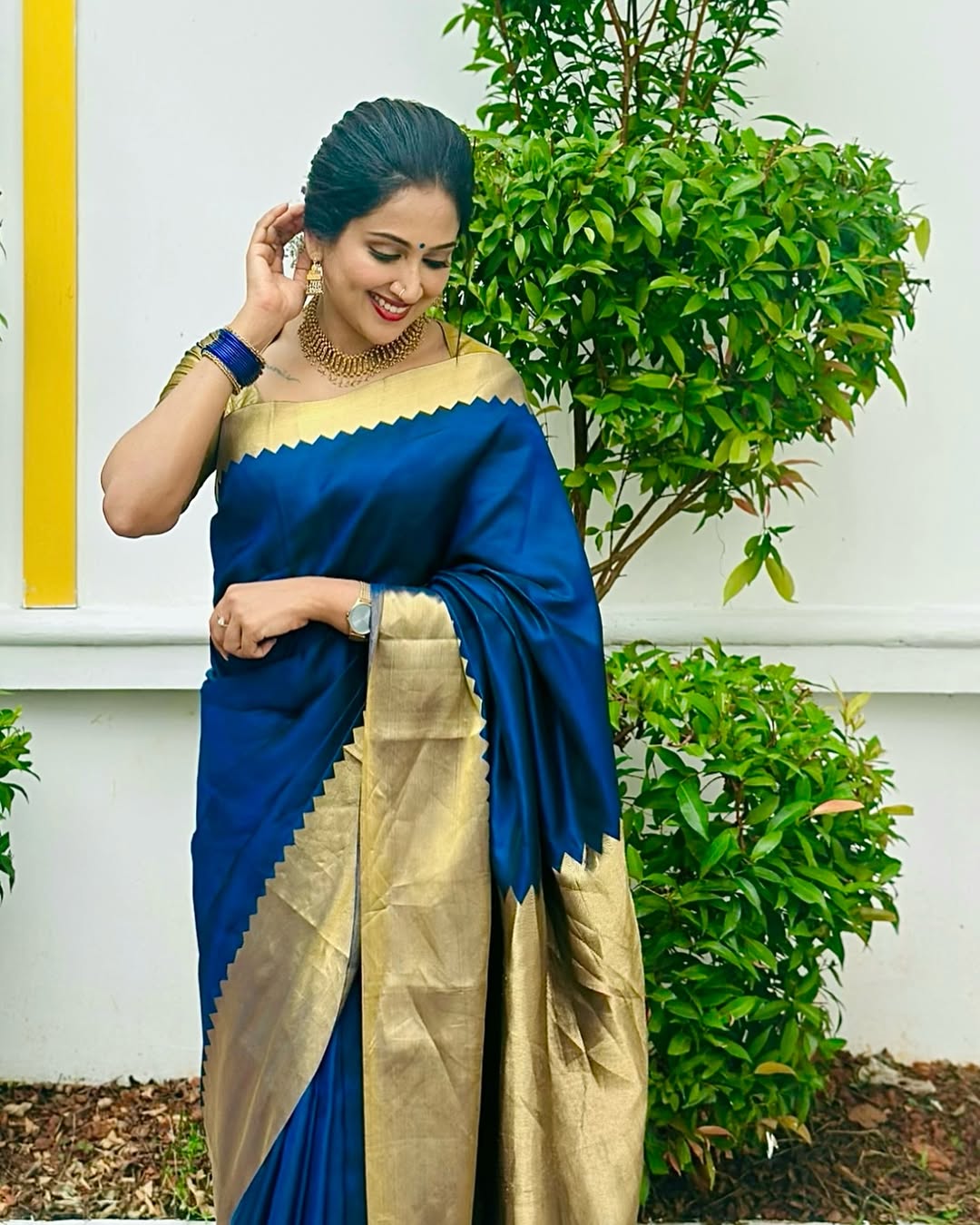 Teal Color Banarasi Soft Silk Saree With Blouse Piece