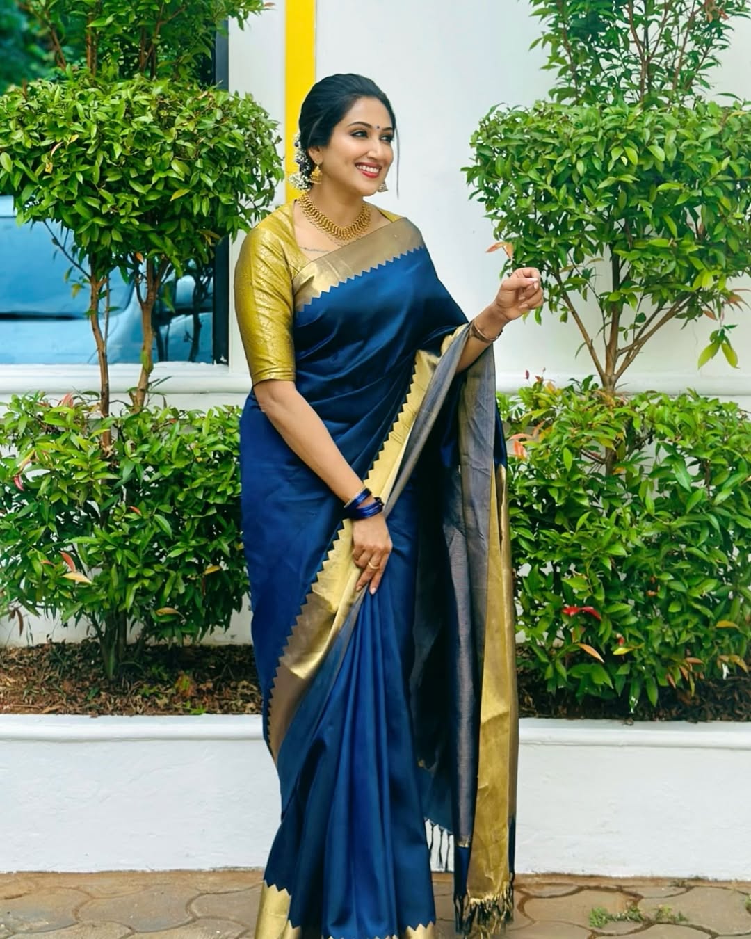 Teal Color Banarasi Soft Silk Saree With Blouse Piece