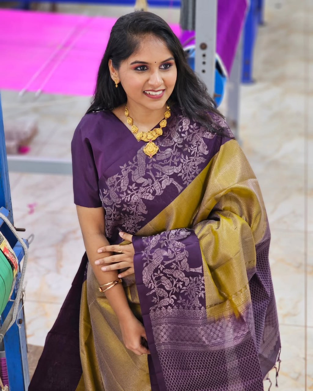 Demanding Mustard Banarasi Soft Silk Saree With Blouse Piece